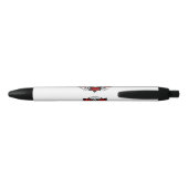 Stylo Noir Pentagramme aux roses rouges (Dos)