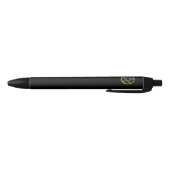 Stylo Noir Pentagramme doré (Bas)