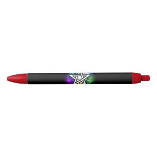Stylo Noir pentagramme du Wiccan
