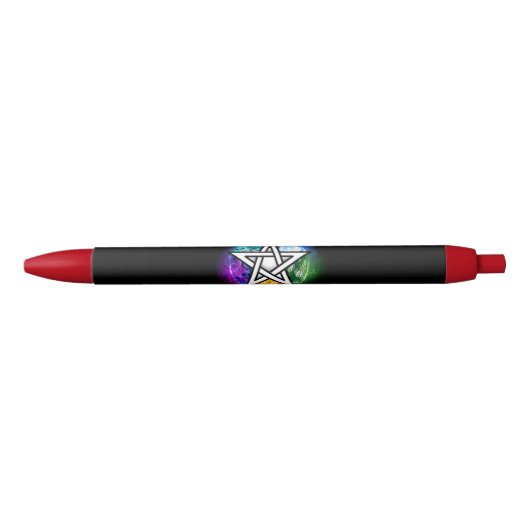 Stylo Noir pentagramme du Wiccan (Devant)