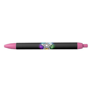 Stylo Noir pentagramme du Wiccan