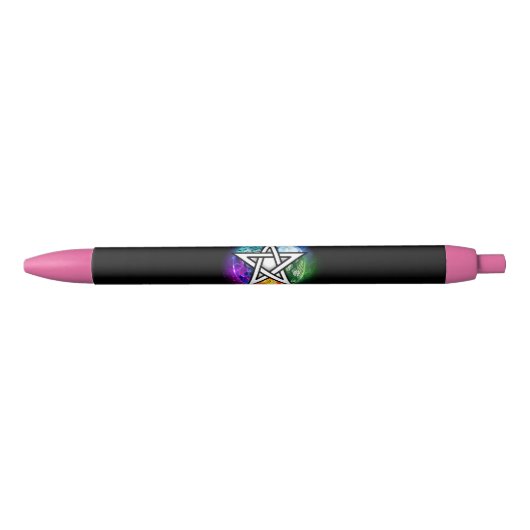 Stylo Noir pentagramme du Wiccan (Devant)