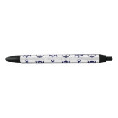 Stylo Noir Personalized Anchor Boat Wheel Nautical Ink (Devant)