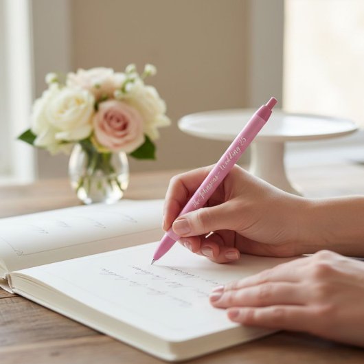 Stylo Noir Personalized guest book, wedding