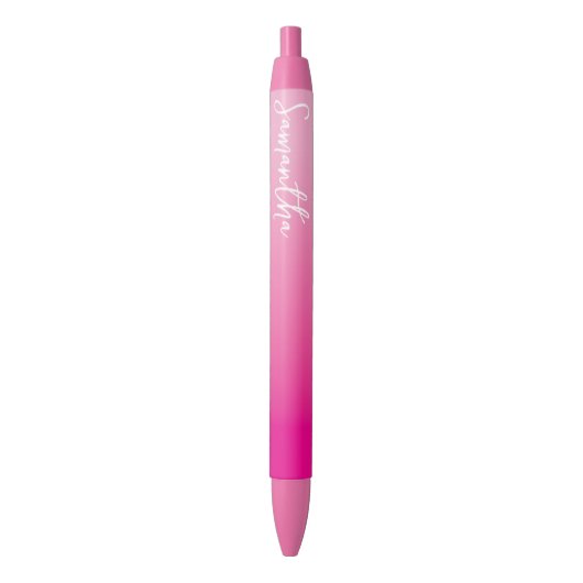Stylo Noir Personalized Light and Hot Pink Ombre (devant Vertical)