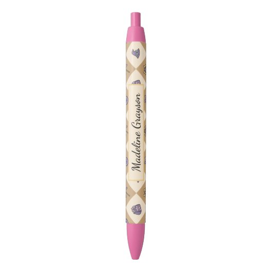 Stylo Noir Personalized Magic Academy Wizard School Gold (devant Vertical)