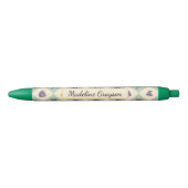 Stylo Noir Personalized Magic Academy Wizard School Green (Devant)