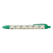 Stylo Noir Personalized Magic Academy Wizard School Green (Haut)
