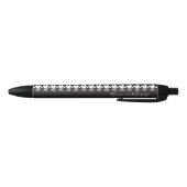 Stylo Noir Personalized Modern Black and White Houndstooth (Bas)