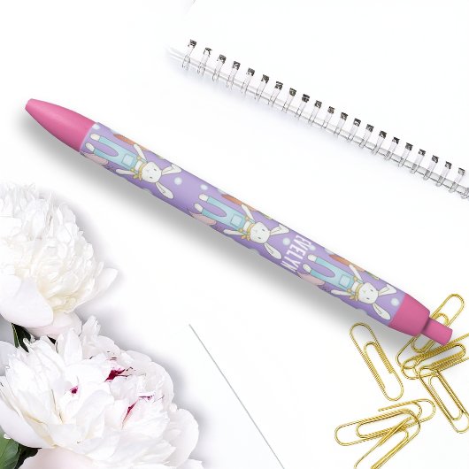 Stylo Noir Personalized Name Cute Stuffed Animal Bunny