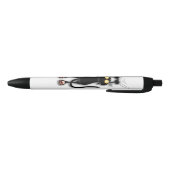 Stylo Noir Personnage de chat drôle qui gratte le tissu (Bas)