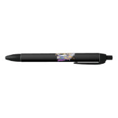 Stylo noir personnalisé avec sorcière violette (Bas)