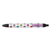 Stylo Noir Personnalisé Ladybug coloré (Devant)