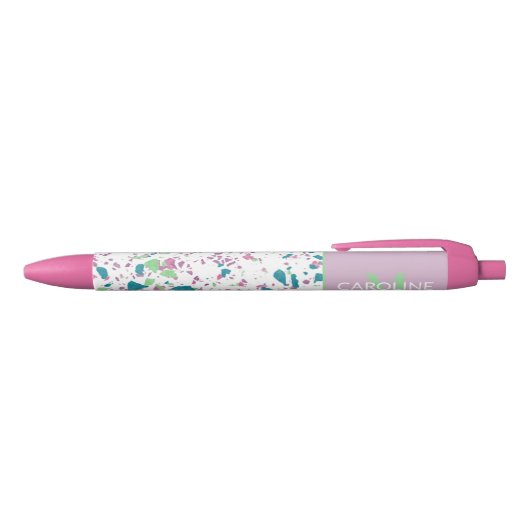 Stylo Noir Personnalisé Lumière Turquoise Bleu Vert Rose Viol (Haut)