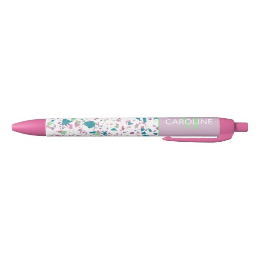 Stylo Noir Personnalisé Lumière Turquoise Bleu Vert Rose Viol (Bas)