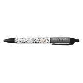 Stylo Noir Personnalisé Turquoise gris Brown noir Terrazzo Ar (Bas)