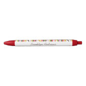 Stylo Noir Personnalisé | ver de livre (Devant)