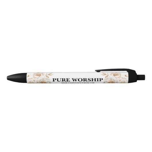 Stylo Noir Personnalisée Pure Worship 2025 Convention JW (Haut)