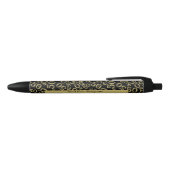 Stylo Noir Personnaliser 50e cadeau d'anniversaire Gold/Black (Haut)