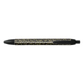 Stylo Noir Personnaliser 50e cadeau d'anniversaire Gold/Black (Dos)