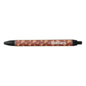 Stylo Noir Personnaliser les tranches de pizza Cool motif rou (Devant)