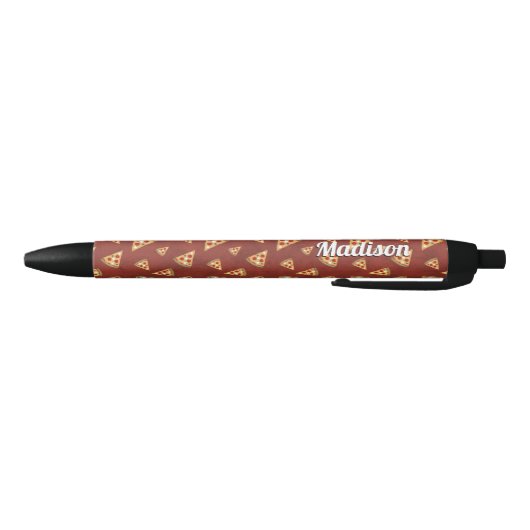 Stylo Noir Personnaliser les tranches de pizza Cool motif rou (Bas)