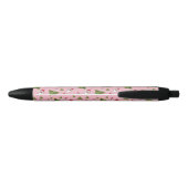 Stylo Noir Personnaliser Père Noël et sapin de Noël (Dos)