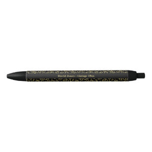 Stylo Noir Personnalisez l'or/le soixantième cadeau