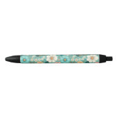 Stylo Noir Pétales Pastels (Devant)