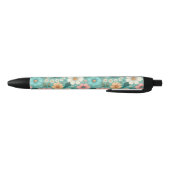 Stylo Noir Pétales Pastels (Bas)