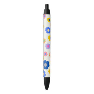 Stylo Noir Petit Motif indépendant coloré Y2K