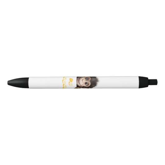 Stylo Noir petit singe go bananes (Devant)