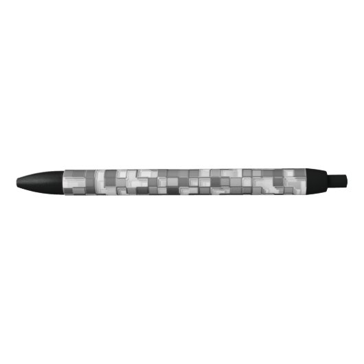 Stylo Noir Petits carrés grisonnants, les tons gris vont à la (Devant)