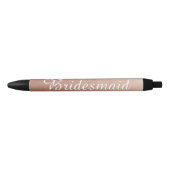Stylo Noir Photo d'or Rose personnalisée (Devant)