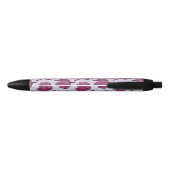 Stylo Noir Physalis rose Fleur Motif Pastel Botanique (Dos)