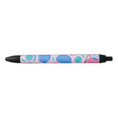 Stylo Noir Pickleball Paddles et boules Pink Preppy (Devant)