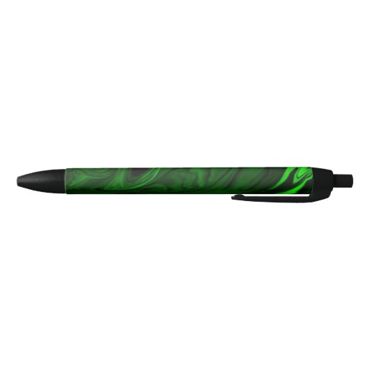 Stylo Noir pierre de malachite verte à texture (Bas)