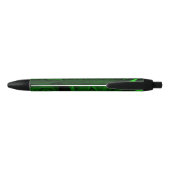 Stylo Noir pierre de malachite verte à texture (Dos)