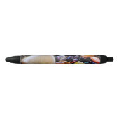 Stylo Noir Pierres colorées (Devant)