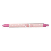 Stylo Noir Piglet rose mou - Nom personnalisé (Devant)