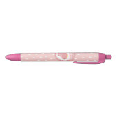 Stylo Noir Piglet rose mou - Nom personnalisé (Bas)