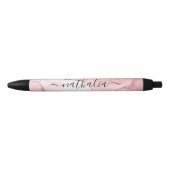 Stylo Noir Pile Parties scintillant or Rose classique  (Devant)