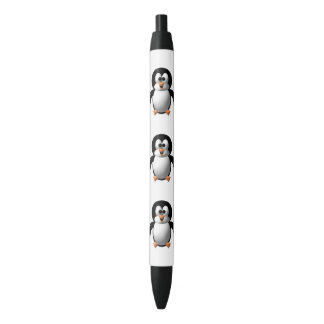 Stylo Noir Pingouin Cute 3-D