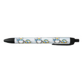 Stylo Noir Pingouins à neige (Bas)