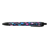 Stylo Noir Pink & Blue Glowing Hearts (Bas)