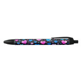 Stylo Noir Pink & Blue Glowing Hearts (Haut)