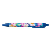 Stylo Noir Pink et joli motif floral (Bas)