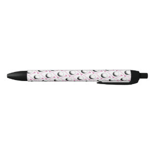 Stylo Noir Pink Golf Balls Tee - shirt Dames Golf Score Sport