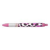 Stylo Noir Pink Ribbon Cancer du sein Sensibilisation Vache I (Devant)