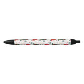 Stylo Noir Pins étoilés de Noël (Devant)